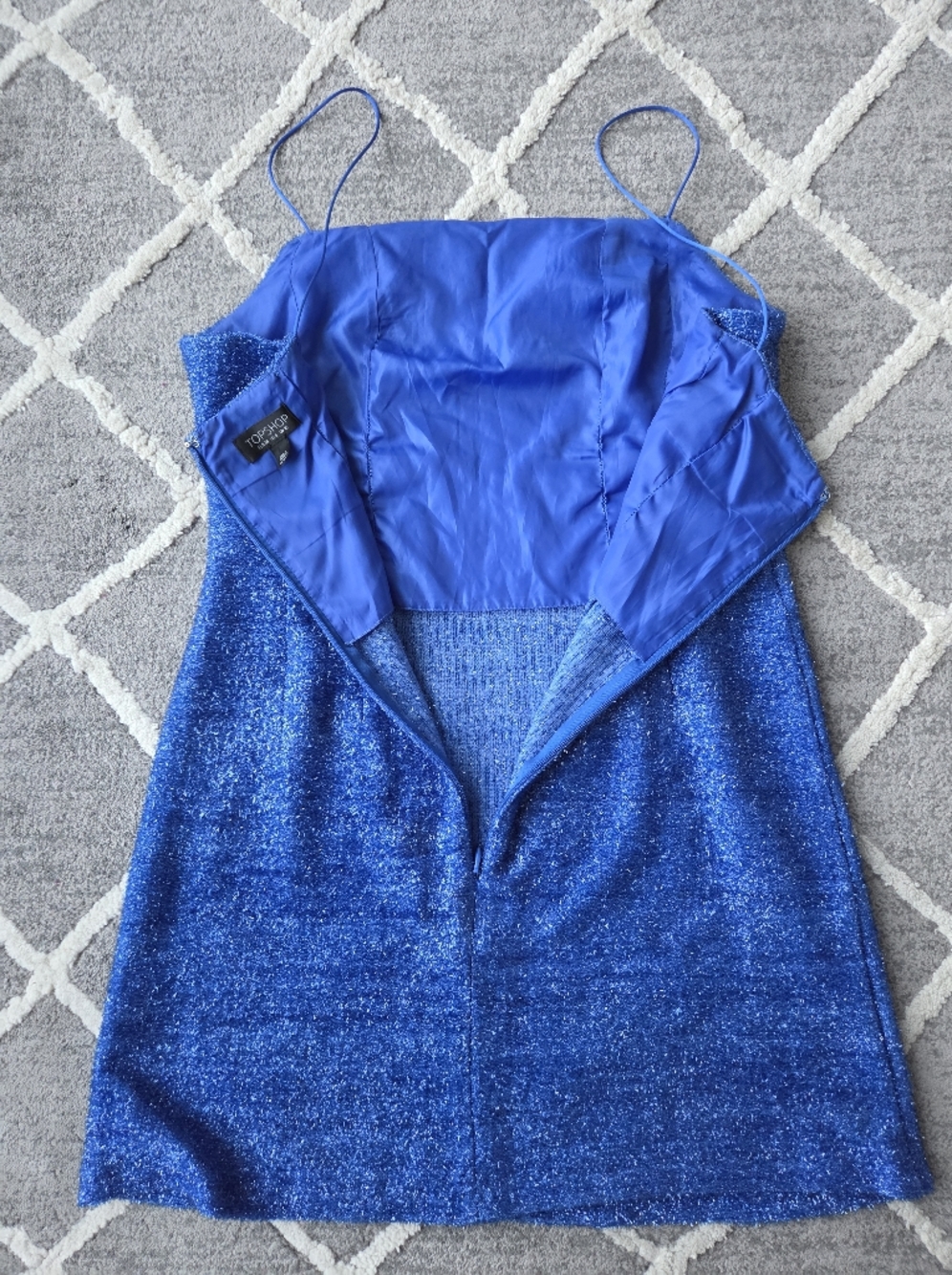 Topshop Electric Blue Sparkly Dress - Picture 5 of 8